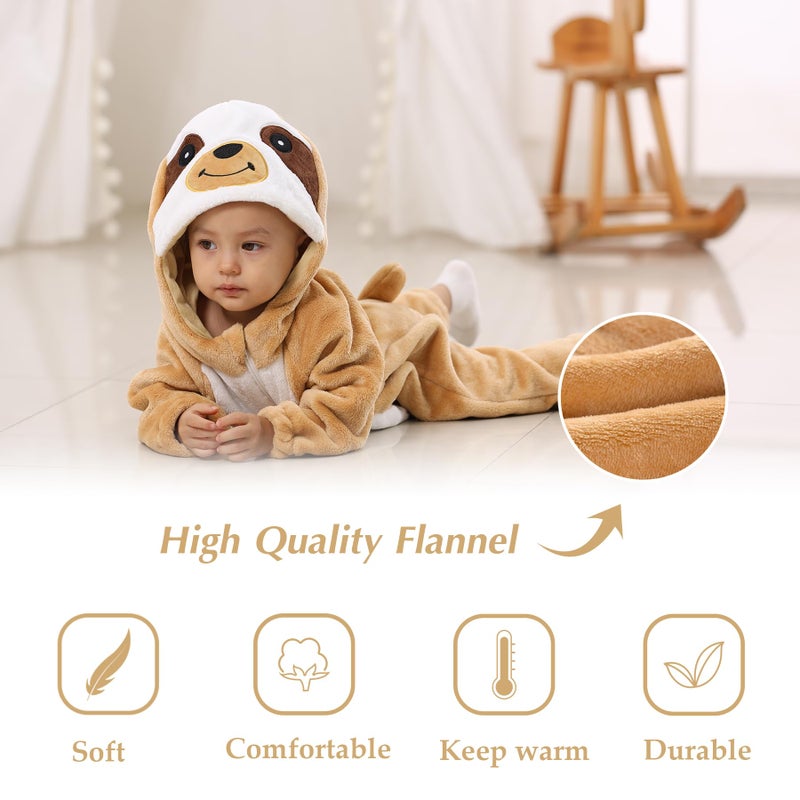 TONWHAR Kid's and Toddler's Costume Baby Animal Outfit Baby Boys' Girls' One-Piece Rompers Jumpsuit(12-18M,Sloth) - Image 4